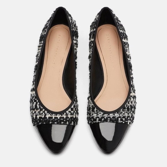 Zara Tweed Cap-Toe Flats, EU Size 38 - Picture 8 of 11